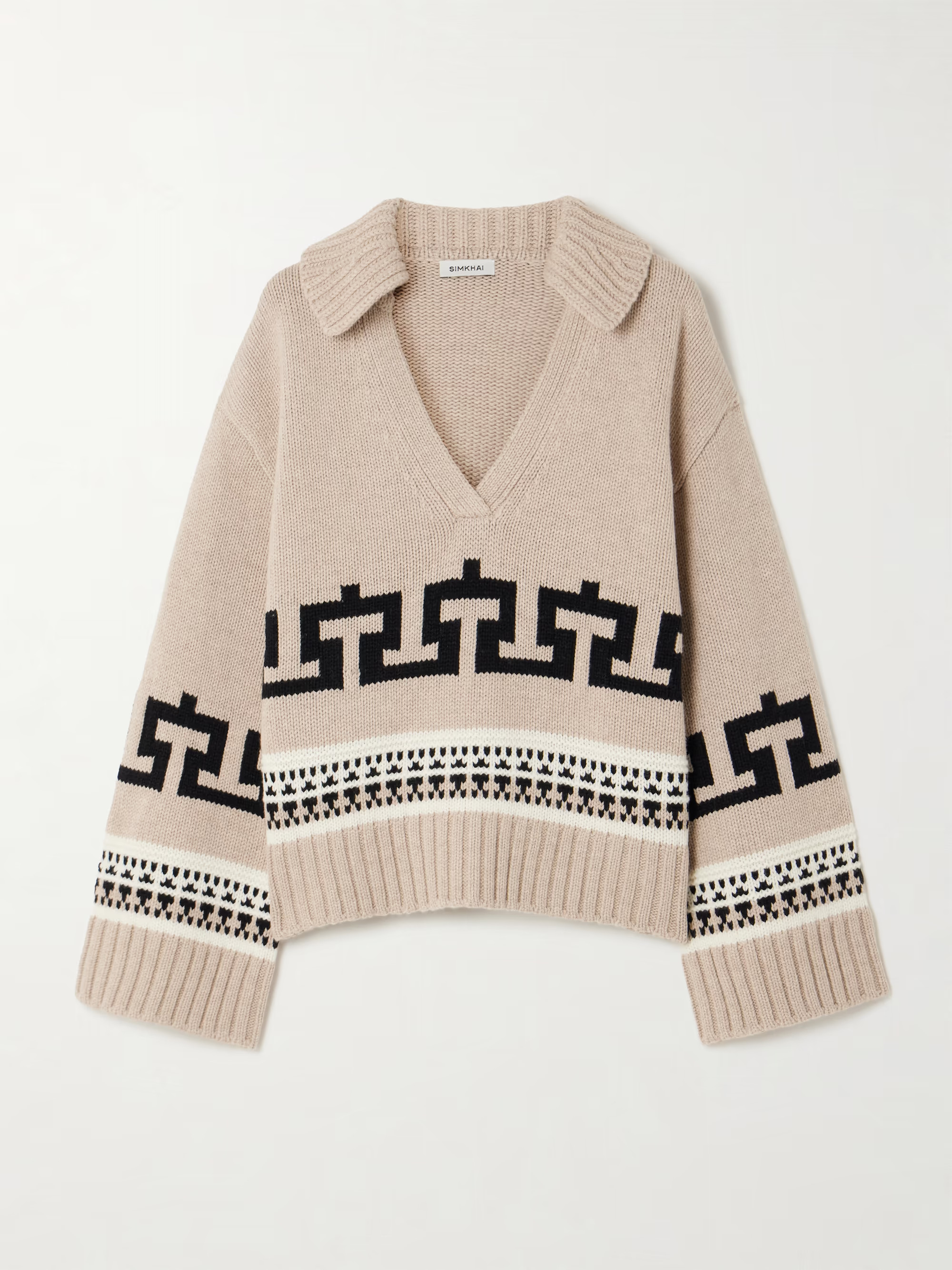 O'Reilly intarsia wool and cashmere-blend sweater | NET-A-PORTER (UK & EU)