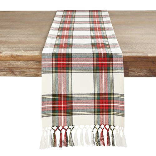 Snow Plaid 72" Table Runner | Pier 1 Imports