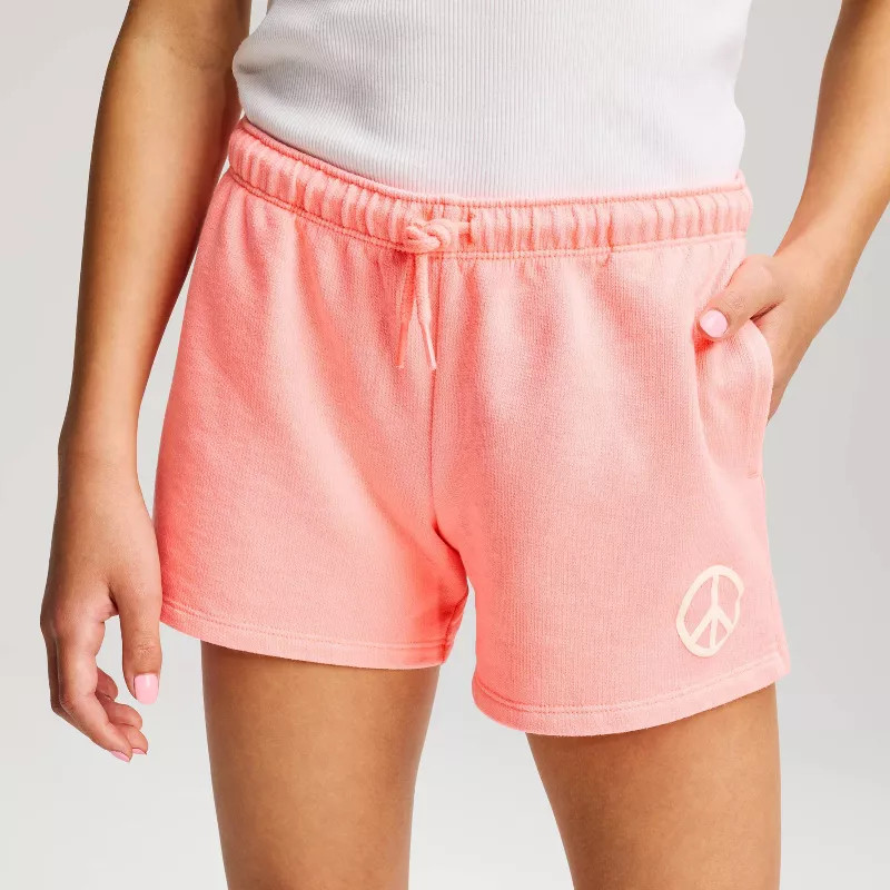 Girls' Washed French Terry Pull-On Shorts - Cat & Jack\u2122 Neon Yellow M | Target