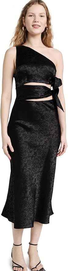 WAYF Women's Untouchable One Shoulder Knotted Midi Dress | Amazon (US)