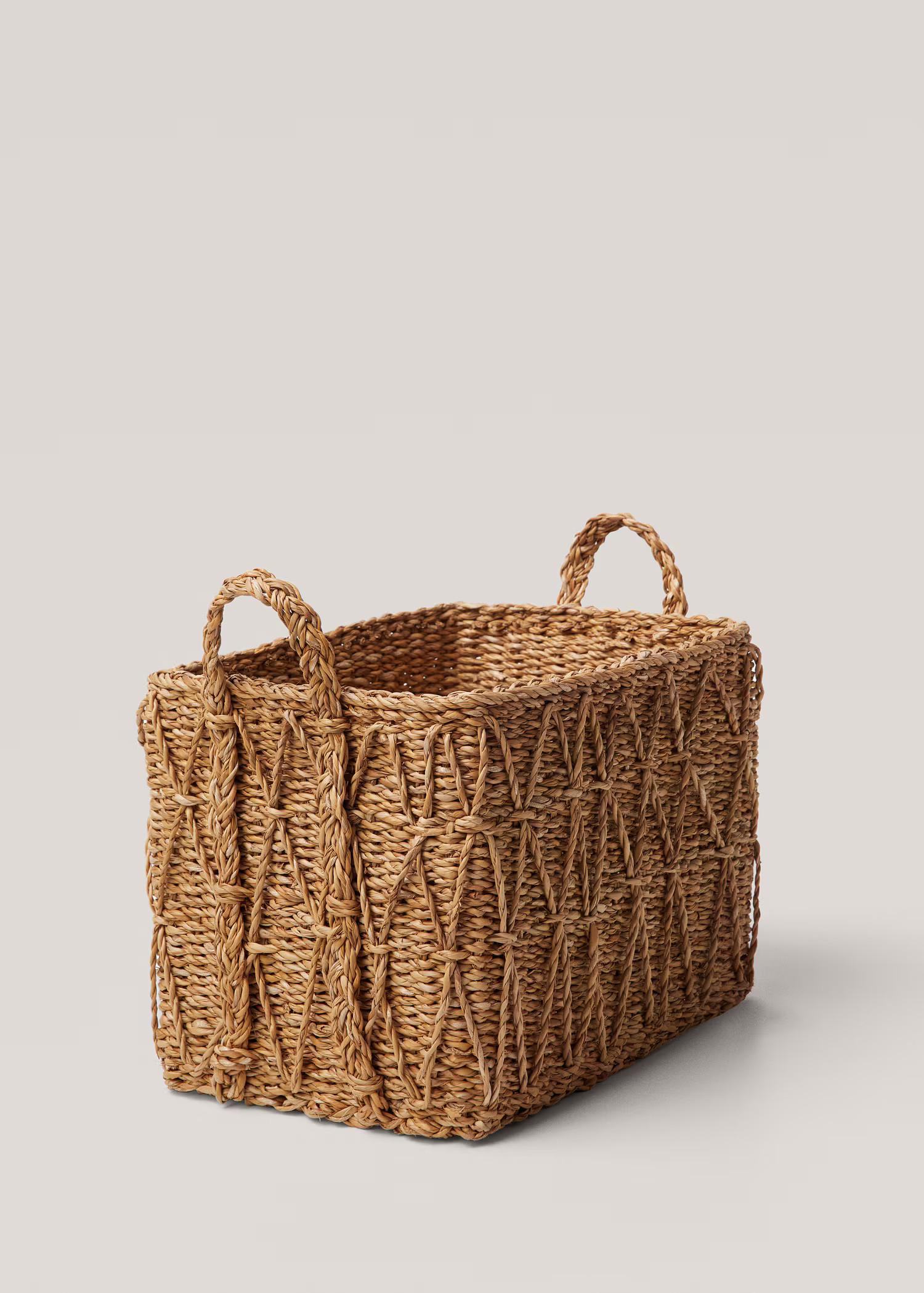 Square basket with handles 37x27cm - Home | MANGO USA | Mango (US/MX/AU)