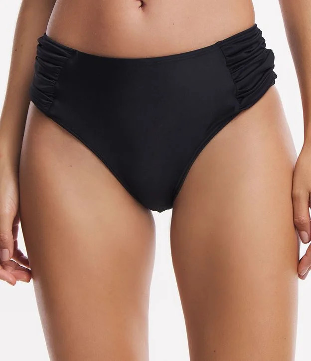 Biquíni Calcinha Sunkini com Lateral Drapeada Preto | Renner (BR)