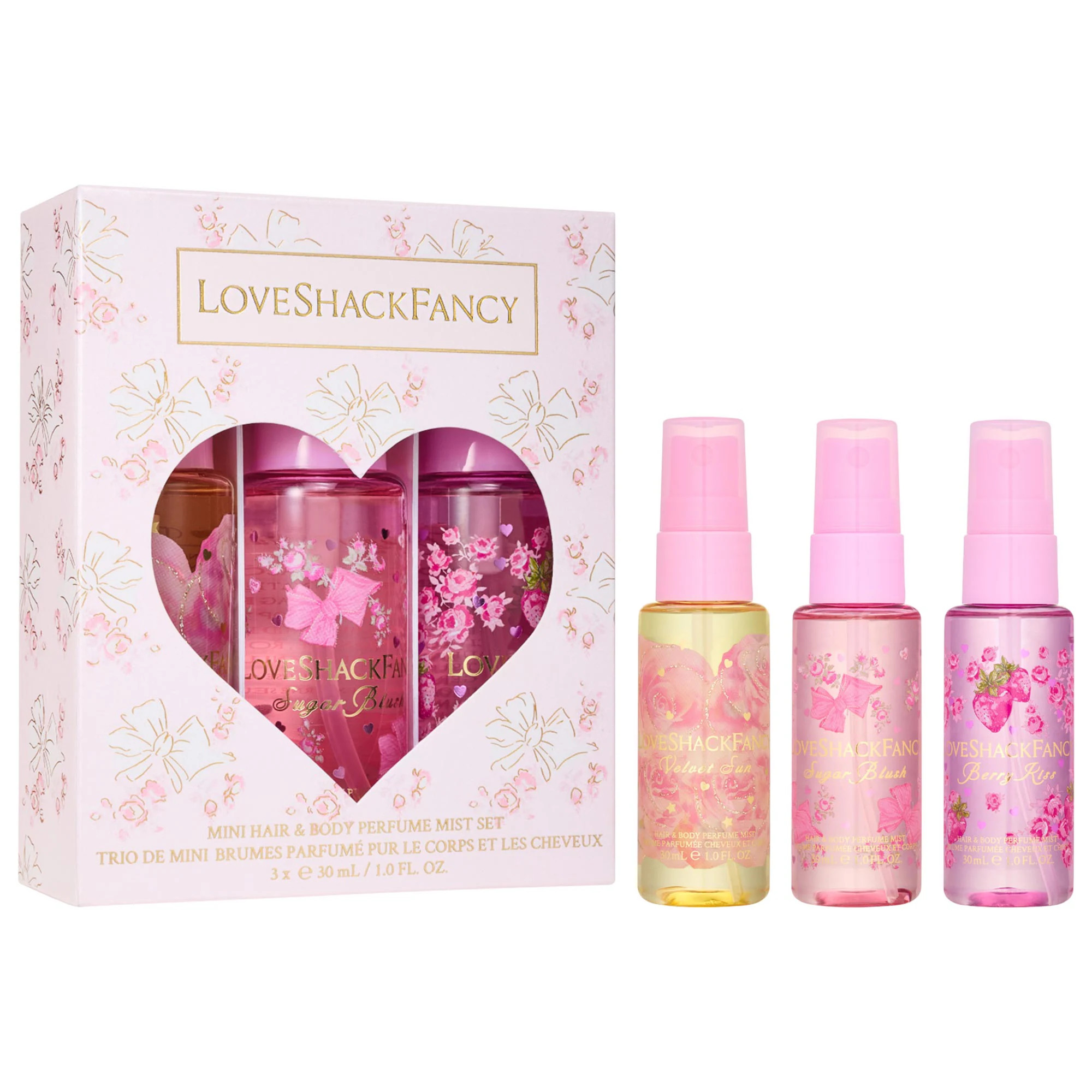 LoveShackFancy Mini Hair and Body Mist Perfume Discovery Set | Sephora (US)