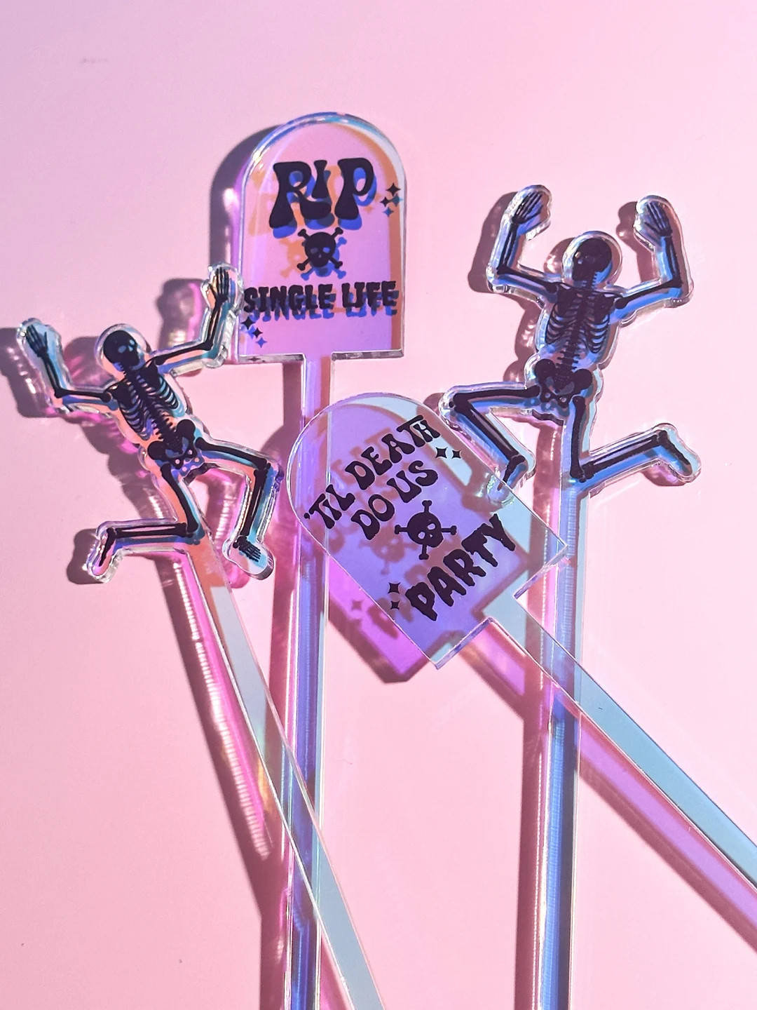 Bachelorette Party Drink Stirrers Set of 4 With Skeleton - Etsy | Etsy (US)