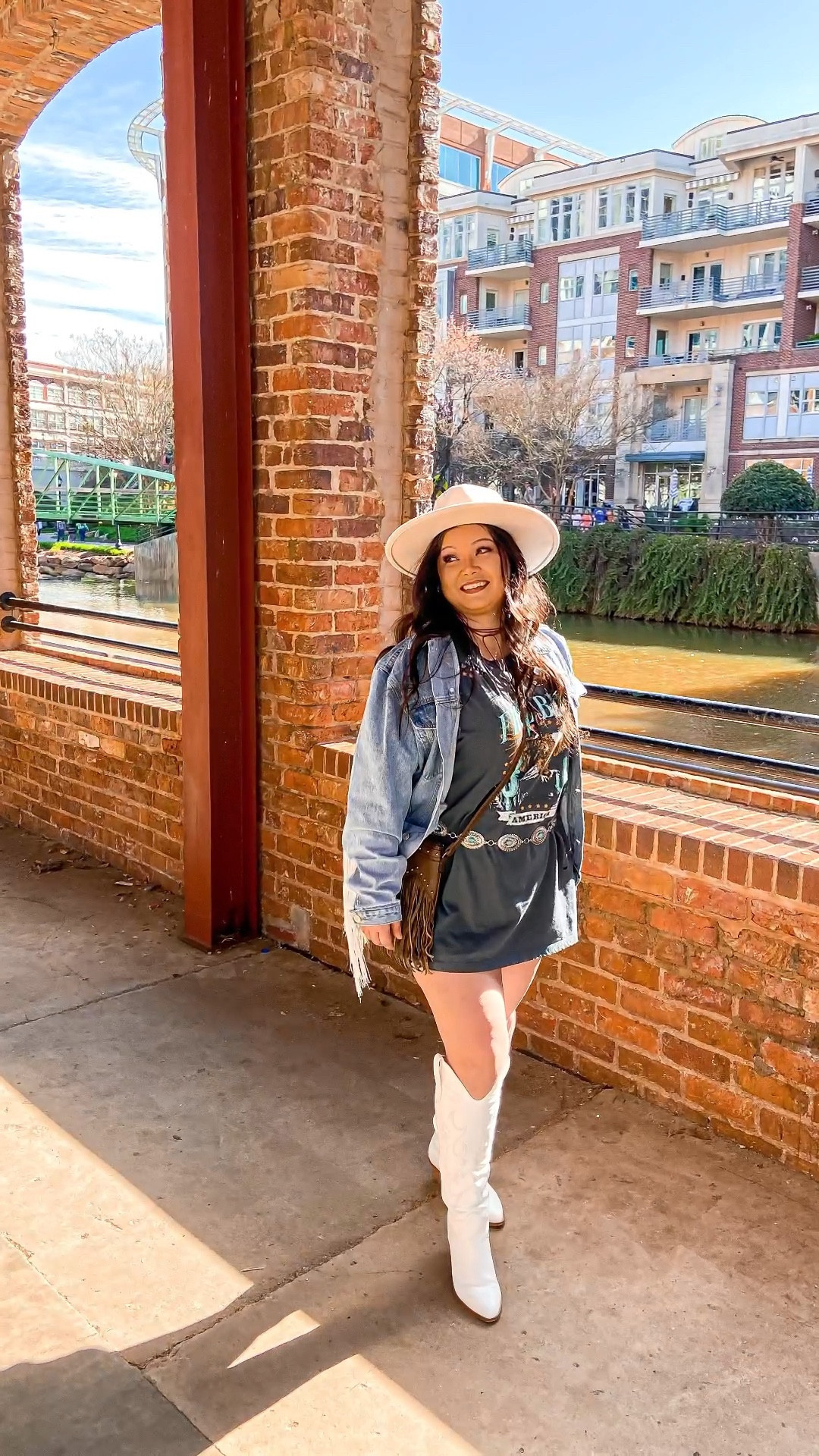 Country Concert Outfit, T-Shirt Dress,
Morgan Wallen Outfit Idea, Country Concert Festival, Amazon Finds. 

#graphictee #denimfringejacket #fringehandbag #conchobelt #turquoisejewlery #countryconcert #countryconcertoutfit #widebrimfedorahat #cowgirlboots #amazonfinds 

#LTKFestival #LTKunder100 #LTKstyletip