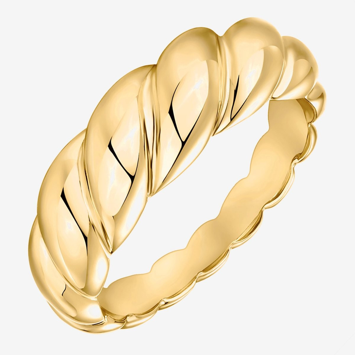 Croissant Ring | 14k Plated Gold | Affordable & Cute Croissant Ring | PAVOI