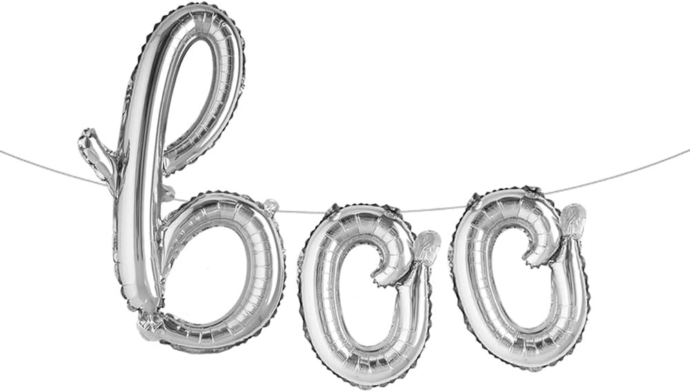 16 inch Halloween Party Balloons,Black Boo Multicolor Aluminum Foil Banner Balloons for Halloween... | Amazon (US)