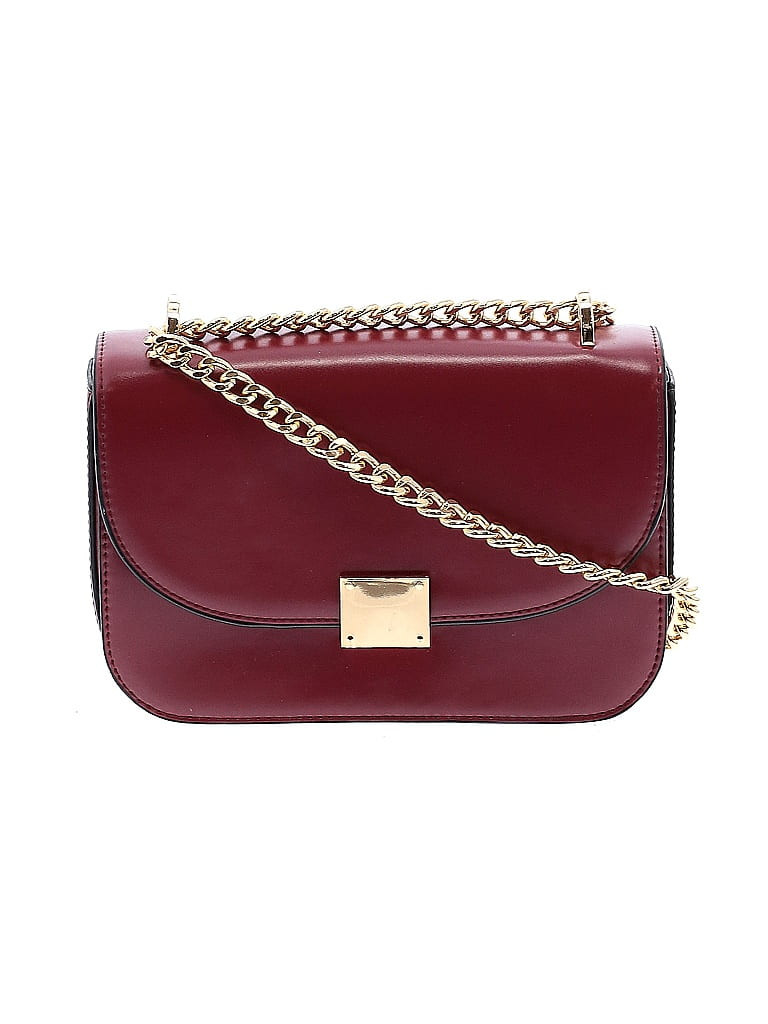 Minelli Solid Maroon Burgundy Crossbody Bag One Size - 67% off | thredUP