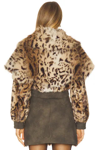 Valde Faux Fur Lynx Bomber Jacket | Revolve Clothing (Global)