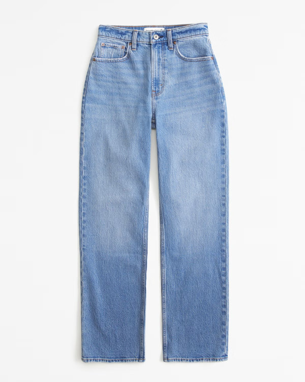 Curve Love High Rise Vintage Straight Jean | Abercrombie & Fitch (US)