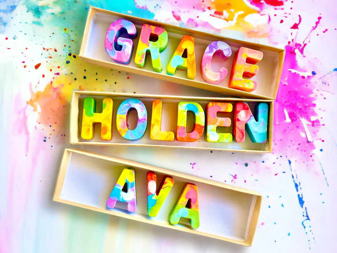 Personalized NAME Crayons Christmas Gift Ideas for Friends Personalized Kids Stocking Stuffers Gi... | Etsy (US)