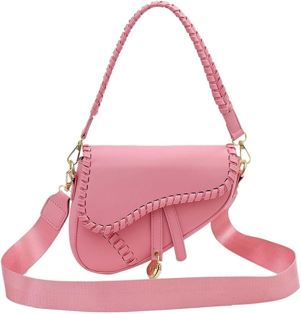 PURFANREE Women Trendy Saddle Shoulder Bag Clutch Purse Underarm Handbag Satchel HandBag Crossbod... | Amazon (US)