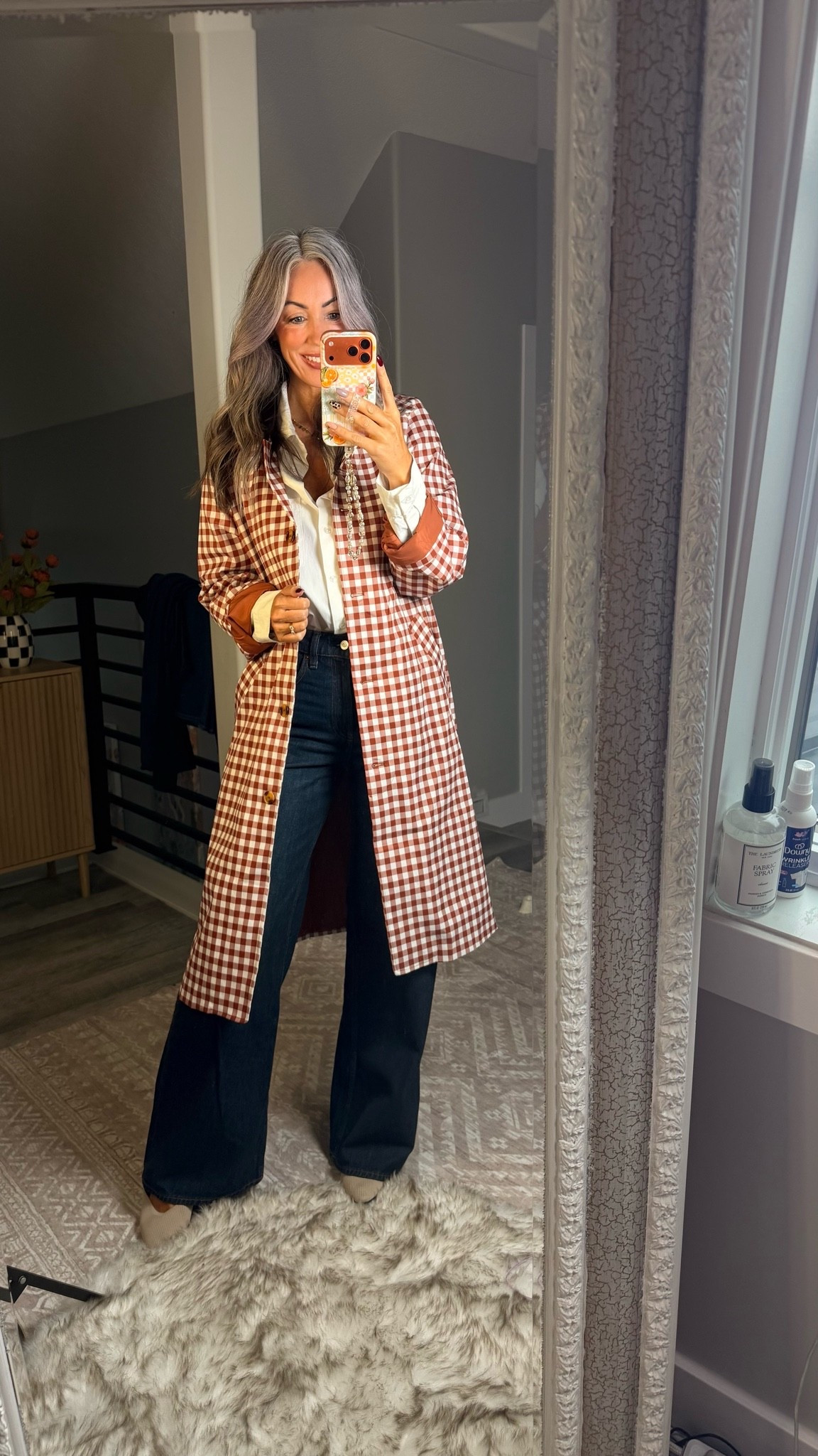 Eek! The absolute cutest trench coat for fall! I’m wearing size M. White top also size M

#LTKOver40 #LTKSeasonal