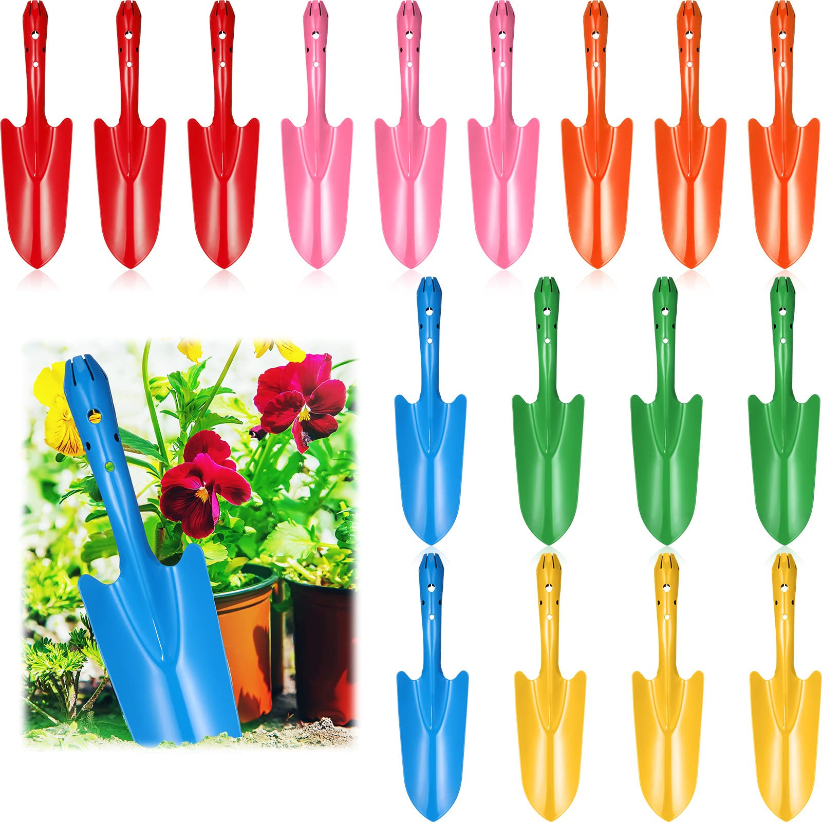 Mini Colorful Metal Hand Shovel Digging Trowel Set Transplanting Garden Shovel for Flower Soil Pl... | Amazon (US)
