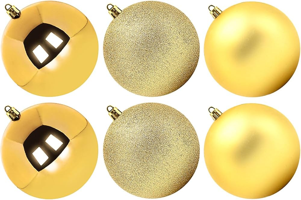 Benjia Extra Large Christmas Baubles, Giant Big Huge Xmas Shatterproof Plastic Ball Ornaments Set... | Amazon (UK)