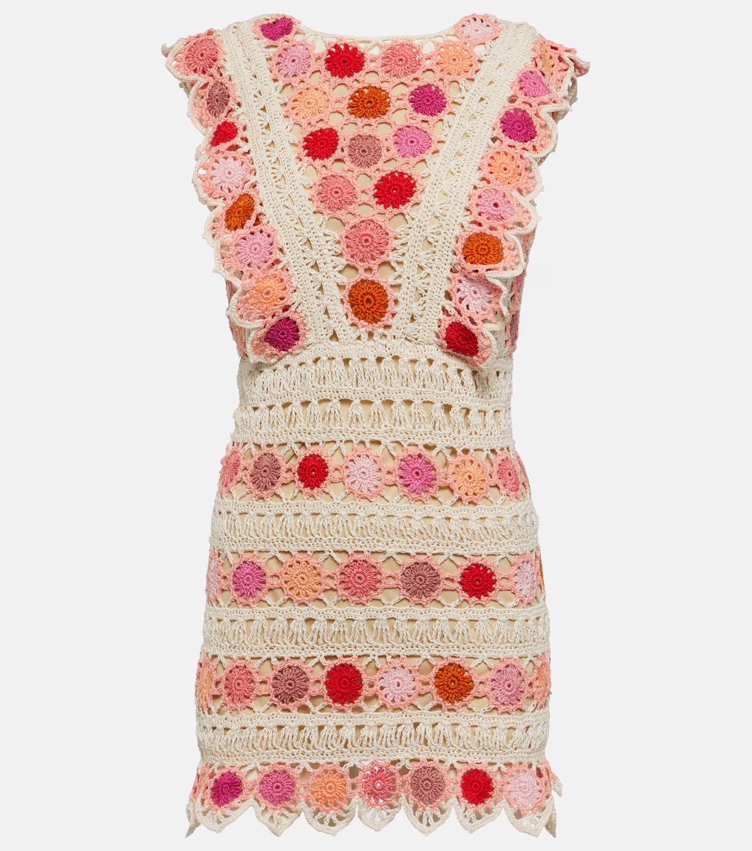Bouquet floral cotton crochet minidress | Mytheresa (US/CA)
