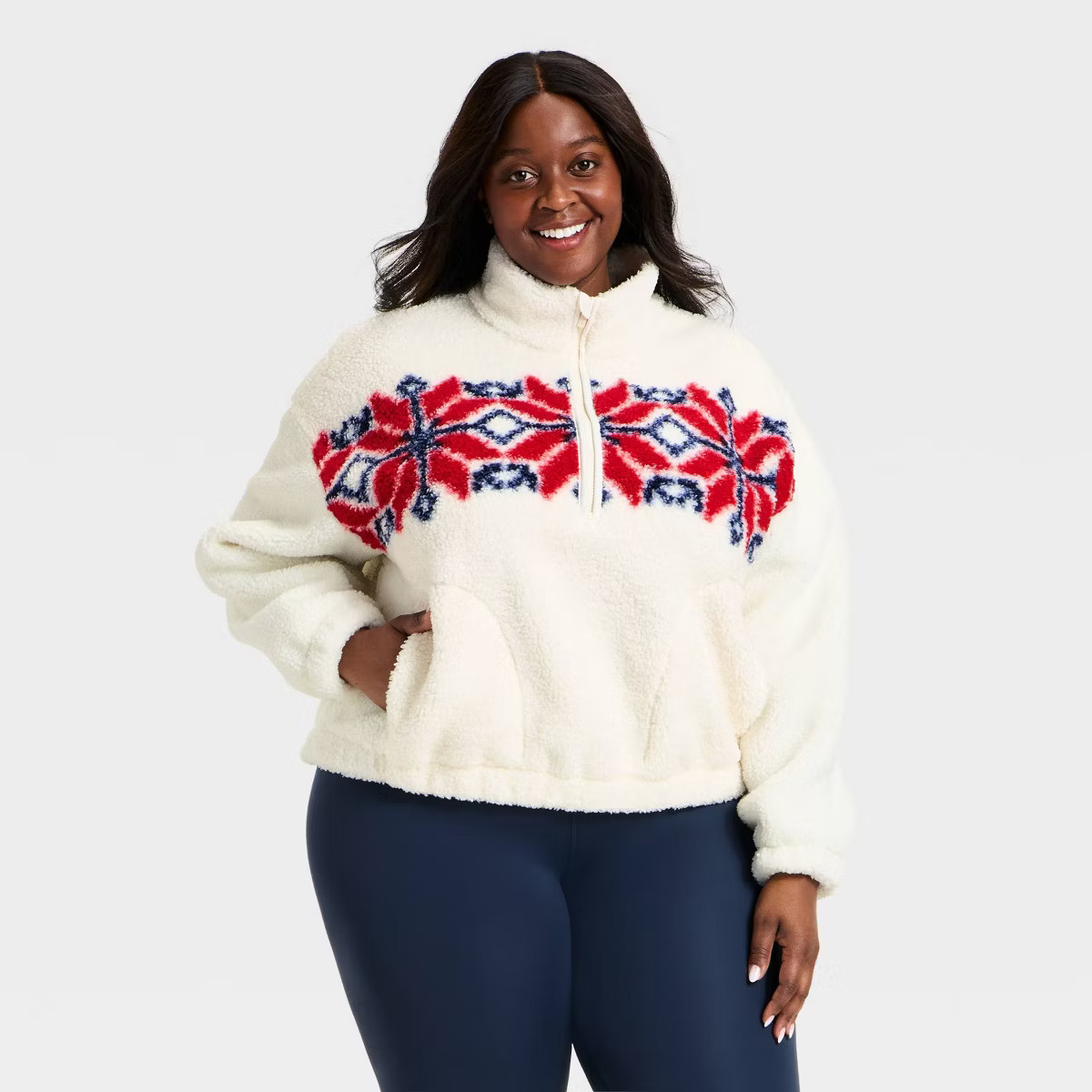 Women's High Pile Fleece 1/2 Zip Pullover Jacket - All In Motion™ | Target