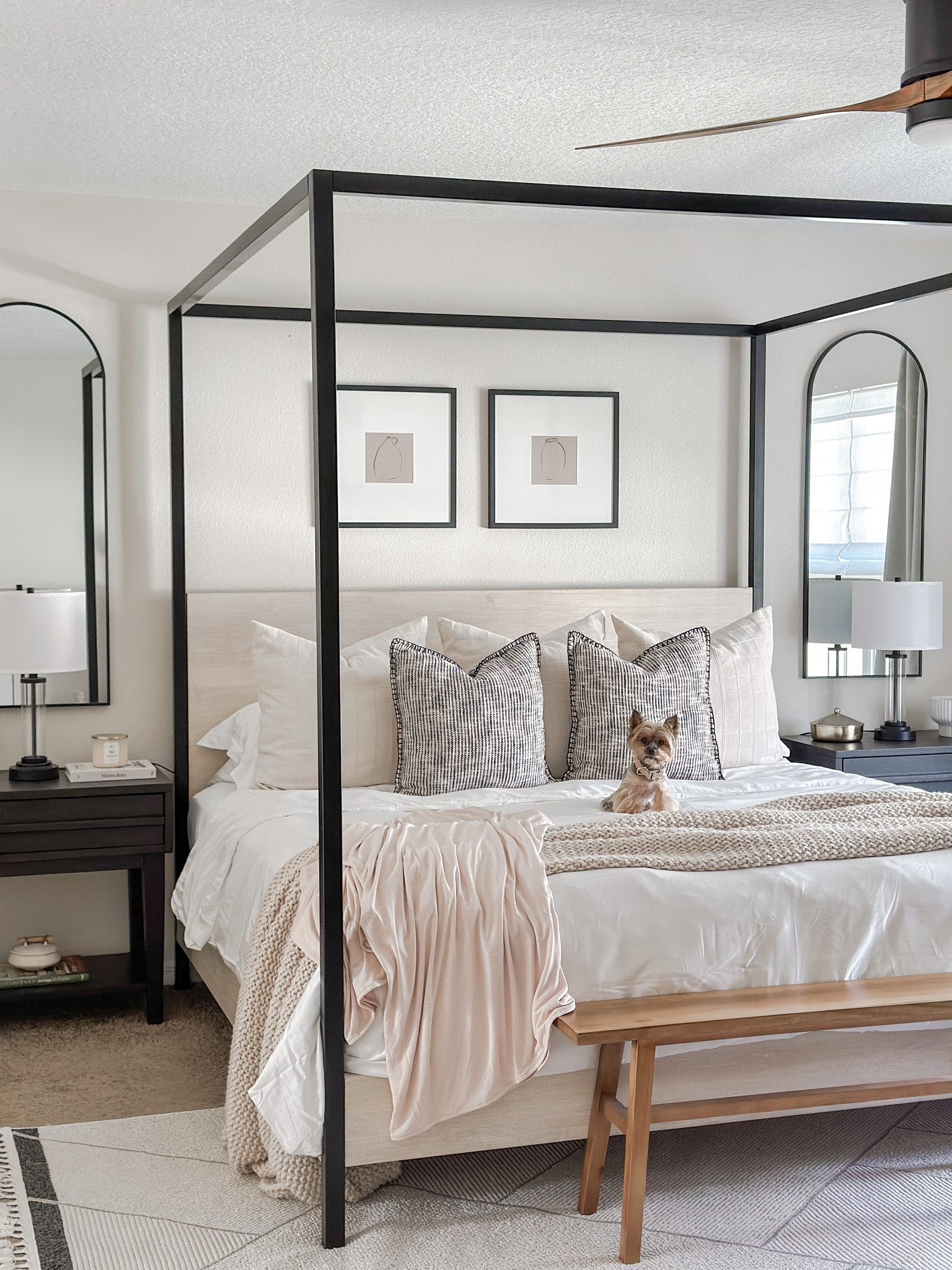 Cayman Wood & Metal Canopy Bed curated on LTK