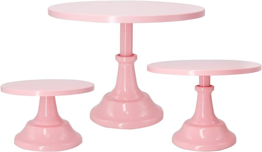 3-Set Round Cake Stand Metal Dessert Cupcake Candy Display for Weddings, Birthday Party, Baby Sho... | Amazon (US)