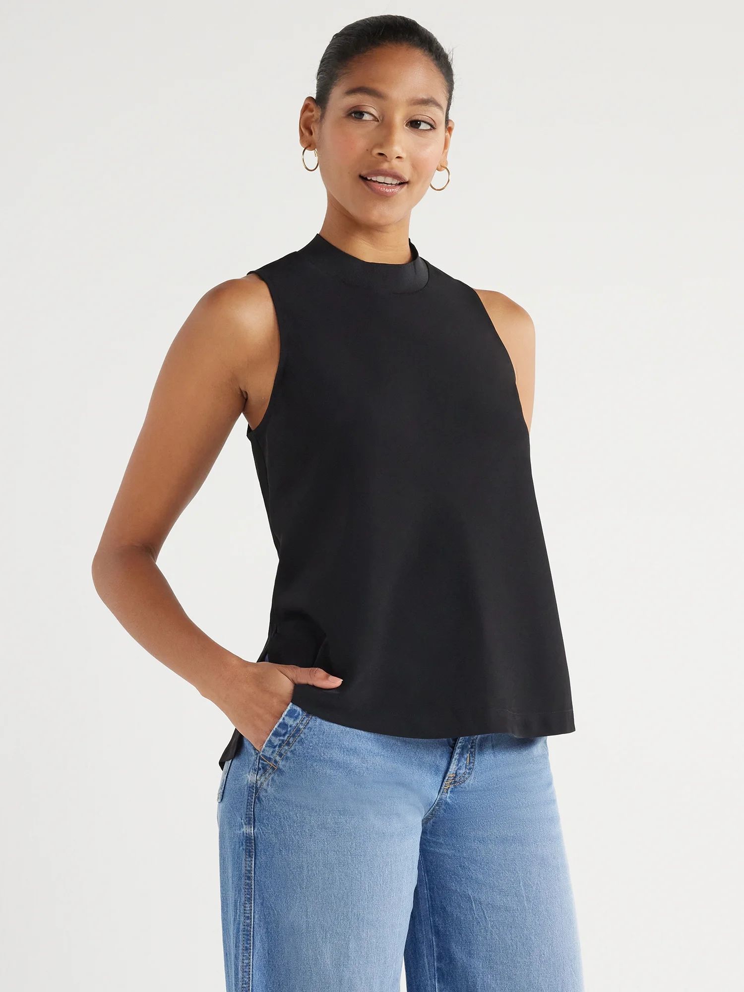 Scoop Women's Sleeveless Hi-Low Top, Sizes XS-XXL | Walmart (US)