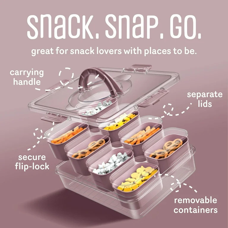 Cook With Color 8-Compartment Snackle Box, Charcuterie and Snack Container, Divided Serving Tray ... | Walmart (US)