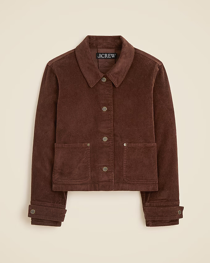Cropped Barn Jacket™ in corduroy | J. Crew US