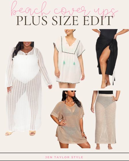 Plus size swim cover ups perfect for a beach day or pool day outfit! 

#LTKstyletip #LTKswim #LTKplussize