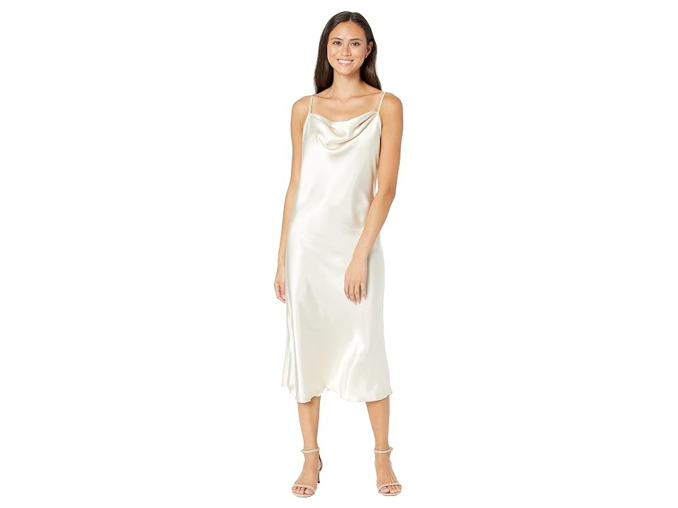 Bebe Satin Slip Dress (Champagne) Women's Dress | Zappos