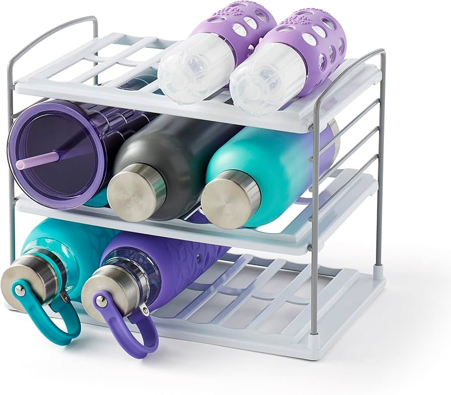 YouCopia UpSpace Water Bottle and Travel Mug Cabinet Organizer, Adjustable Storage Rack for Kitch... | Amazon (US)