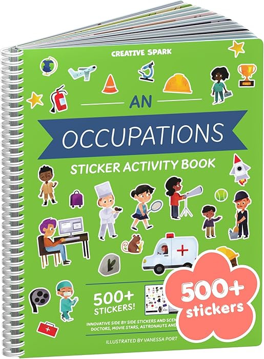 When I Grow Up 500+ Kids Sticker Book by Cupkin Fun Toddler Travel Activity Coloring and Sticker ... | Amazon (US)
