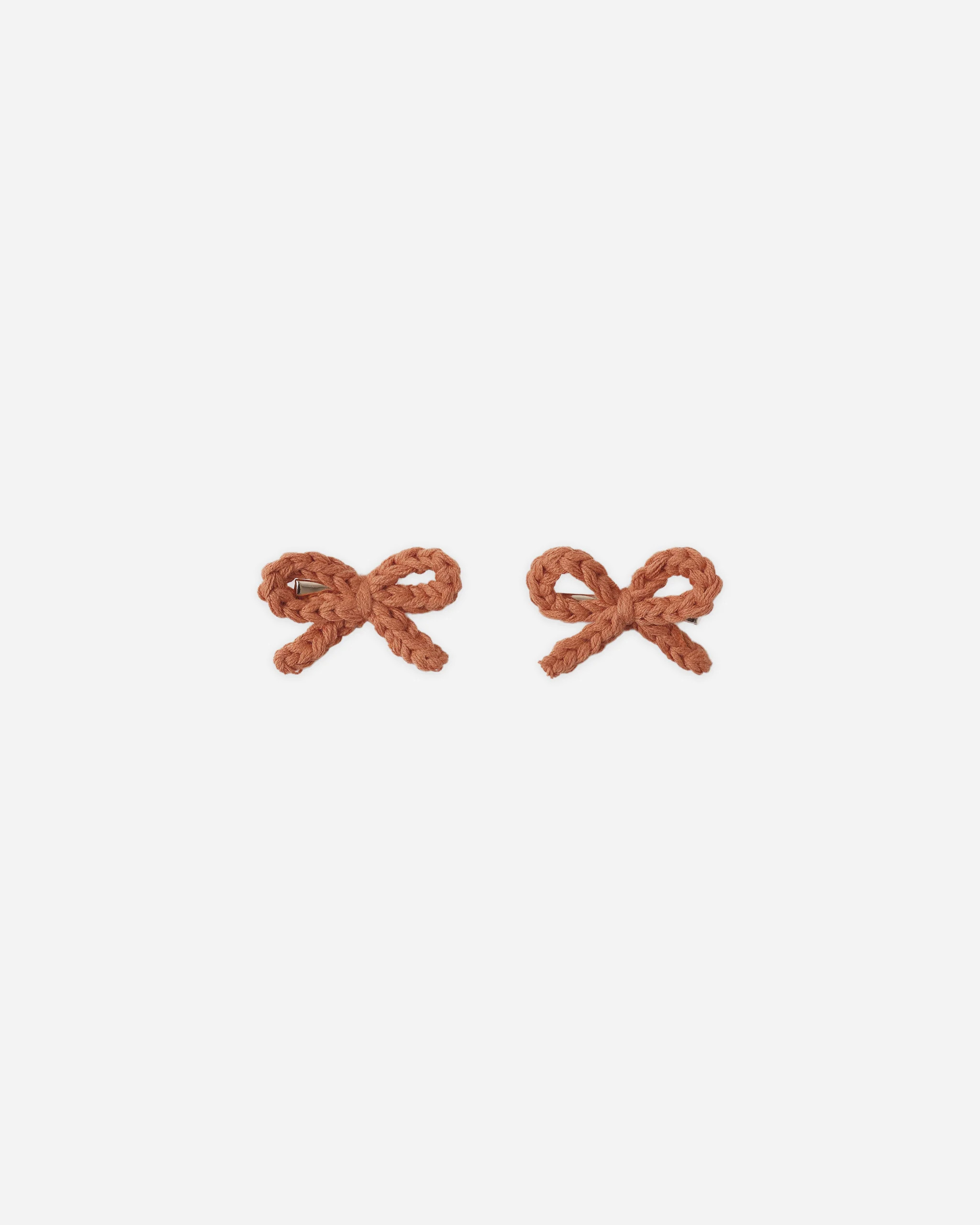 Crochet Bow Clips Poppy | Rylee + Cru