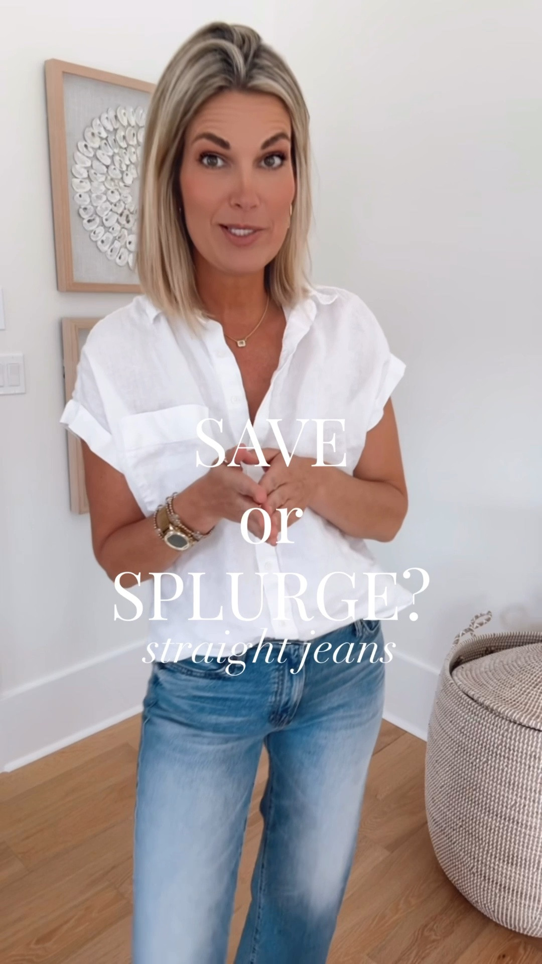Save or splurge cropped straight jeans! I am in 27 in the splurge and 4 regular (I am 5’11”) in the save for a cropped fit! NOTE - I sized down in the length!

#LTKgrwm #LTKootd #LTKTall