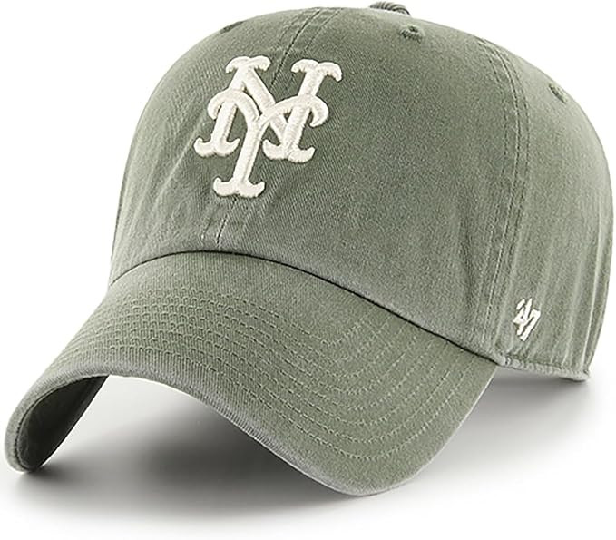 47 Brand MLB Moss Green Primary Logo Clean Up Adjustable Strap Baseball Cap Hat, Adult One Size F... | Amazon (US)