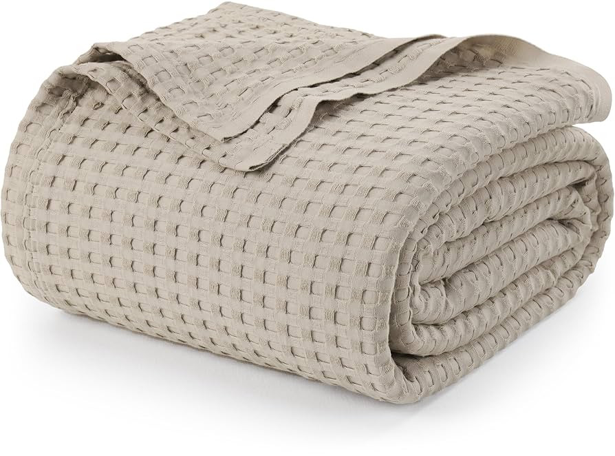 Utopia Bedding 100% Cotton Khaki Waffle Blanket (Queen Size - 90x90 Inch) Soft Lightweight Cozy B... | Amazon (CA)