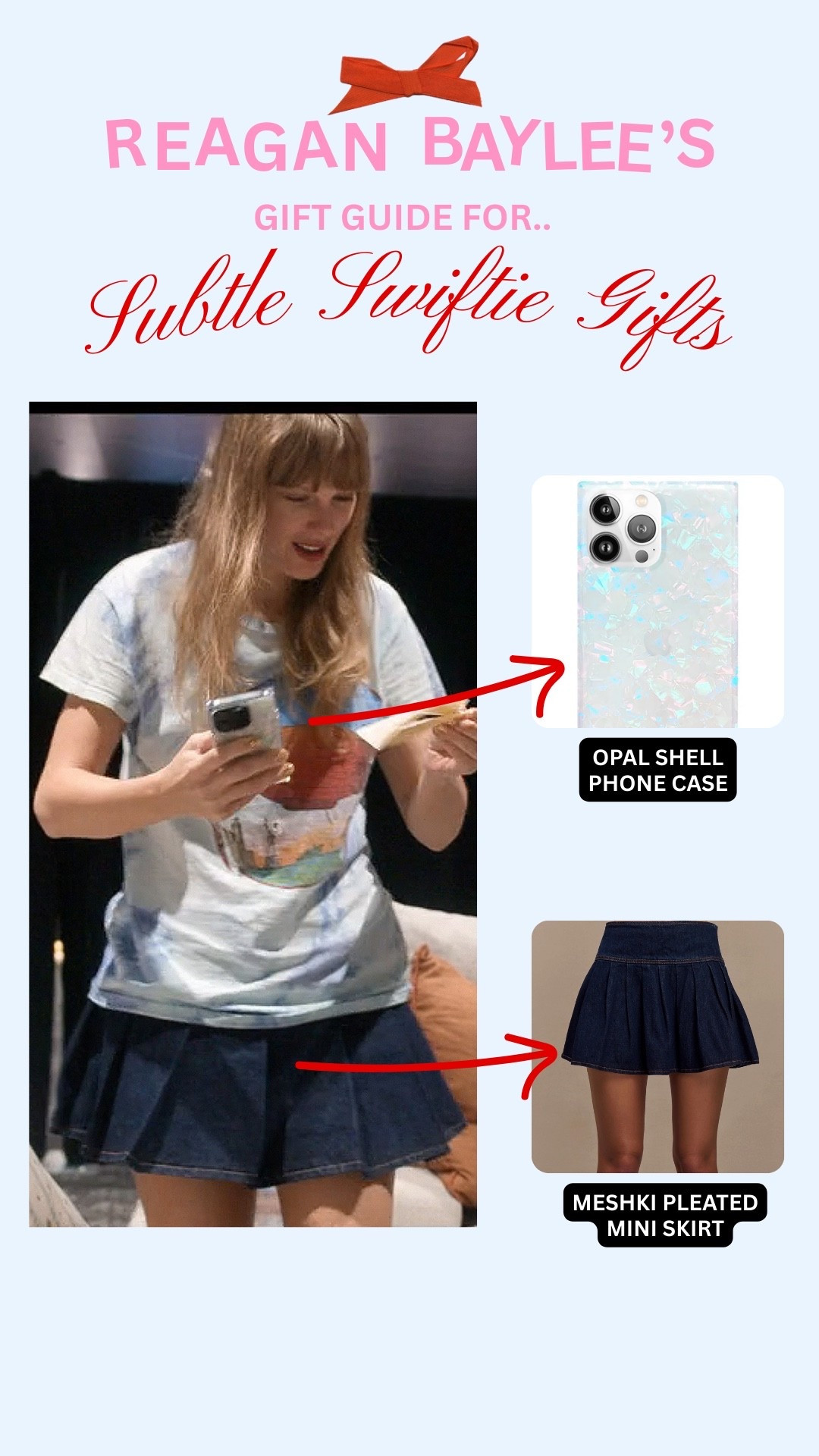 subtle swiftie gift ideas: Taylor’s phone case and skirt as featured in the eras tour documentary!!

#LTKGiftGuide #LTKFindsUnder100 #LTKHoliday
