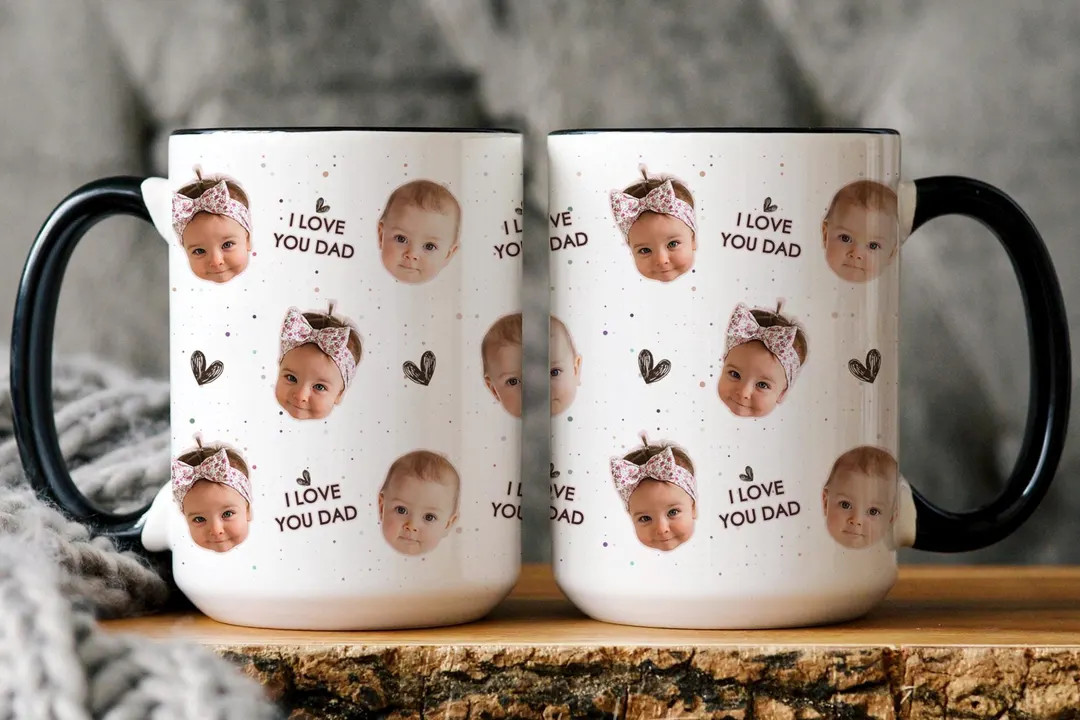 Personalized Photo Mug, Custom Coffee Mug, Baby Face Cup, Custom Baby Mug, Unique Photo Gift, Gra... | Etsy (US)