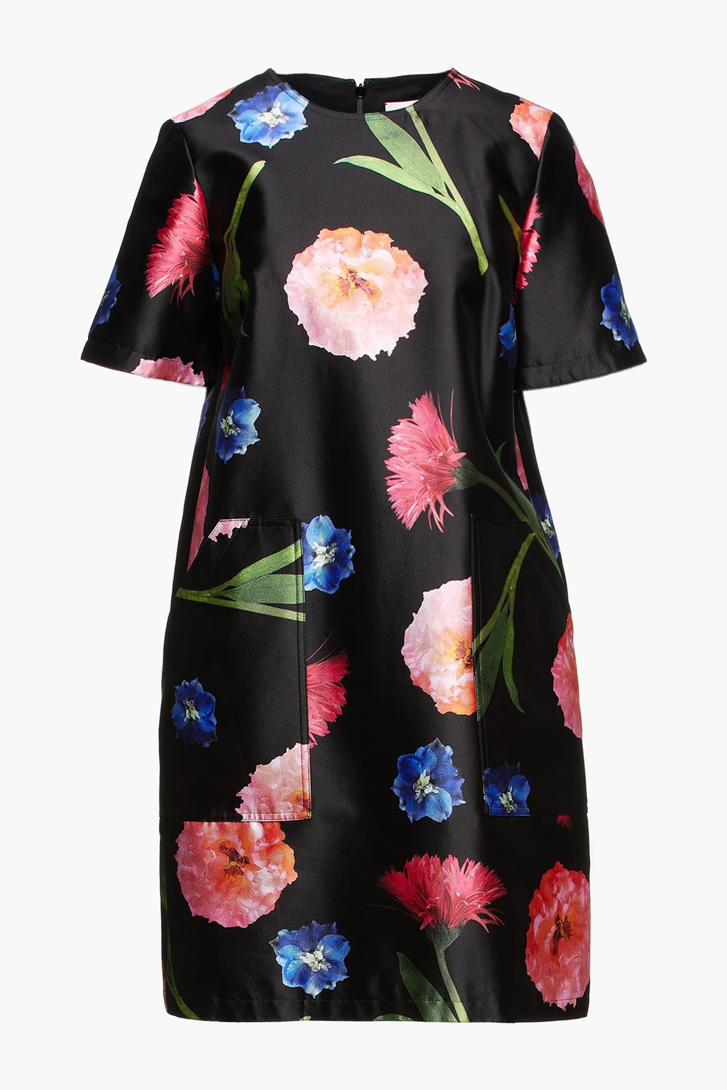 Floral-print silk and cotton-blend faille mini dress | The Outnet (US and CA)