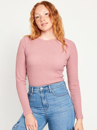 Fitted Textured Top | Old Navy (US)