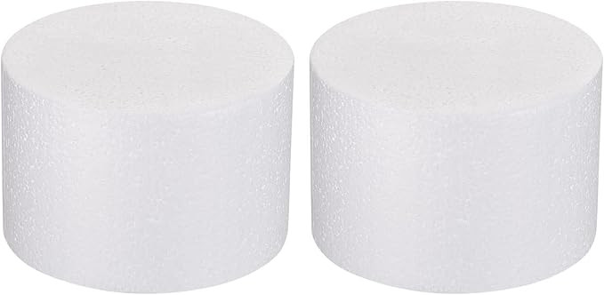 MECCANIXITY Round Foam Cake Dummy 4 Inch x 6 Inch Circle Dummy Cake Set for Wedding Cakes, Birthd... | Amazon (US)