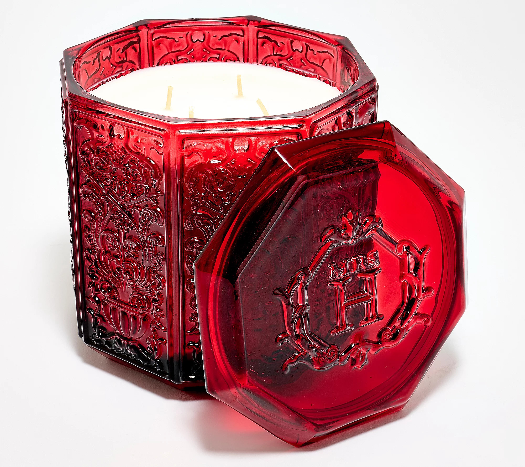 Mrs. H by Dee Hilfiger 50oz Spiced Wine Glass Candle | QVC