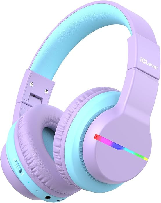 iClever BTH12 Kids Bluetooth Headphones,Colorful LED Lights Kids Headphones Wireless,74/85dBA Saf... | Amazon (US)