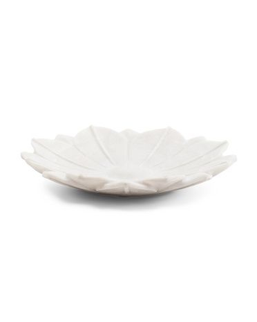 12in Carved Marble Flower Bowl | TJ Maxx