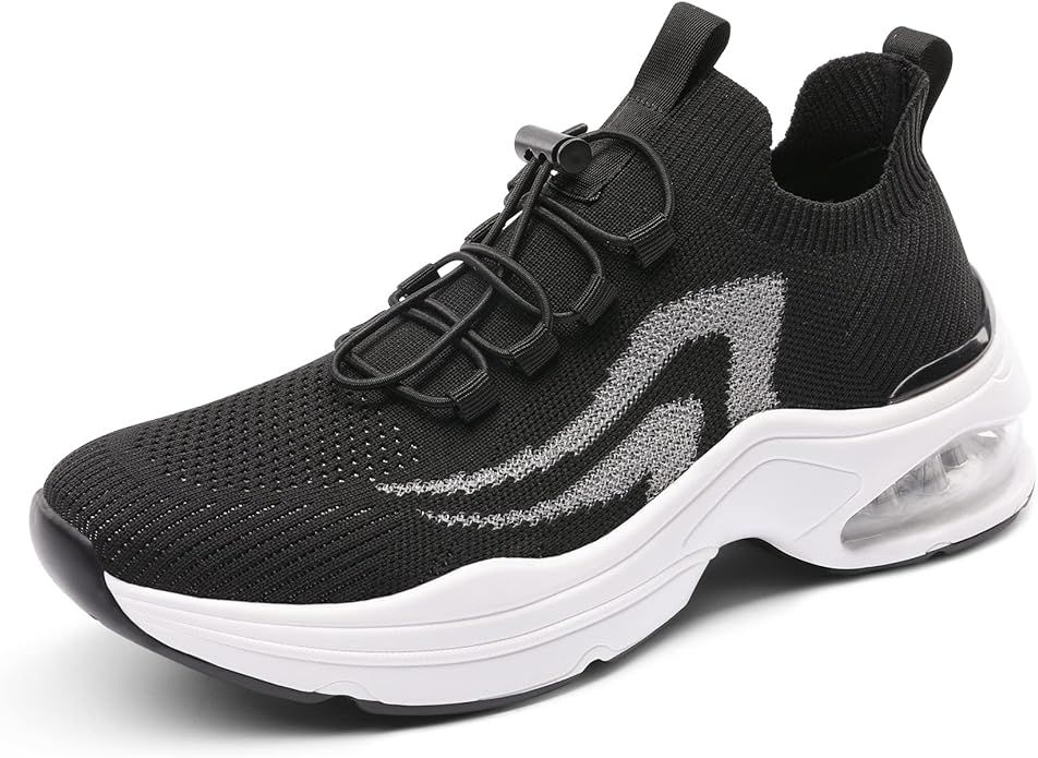 DREAM PAIRS Women's Walking Sneakers, Slip-on Air Cushion Slip Resistant Tennis Shoes - Breathabl... | Amazon (US)