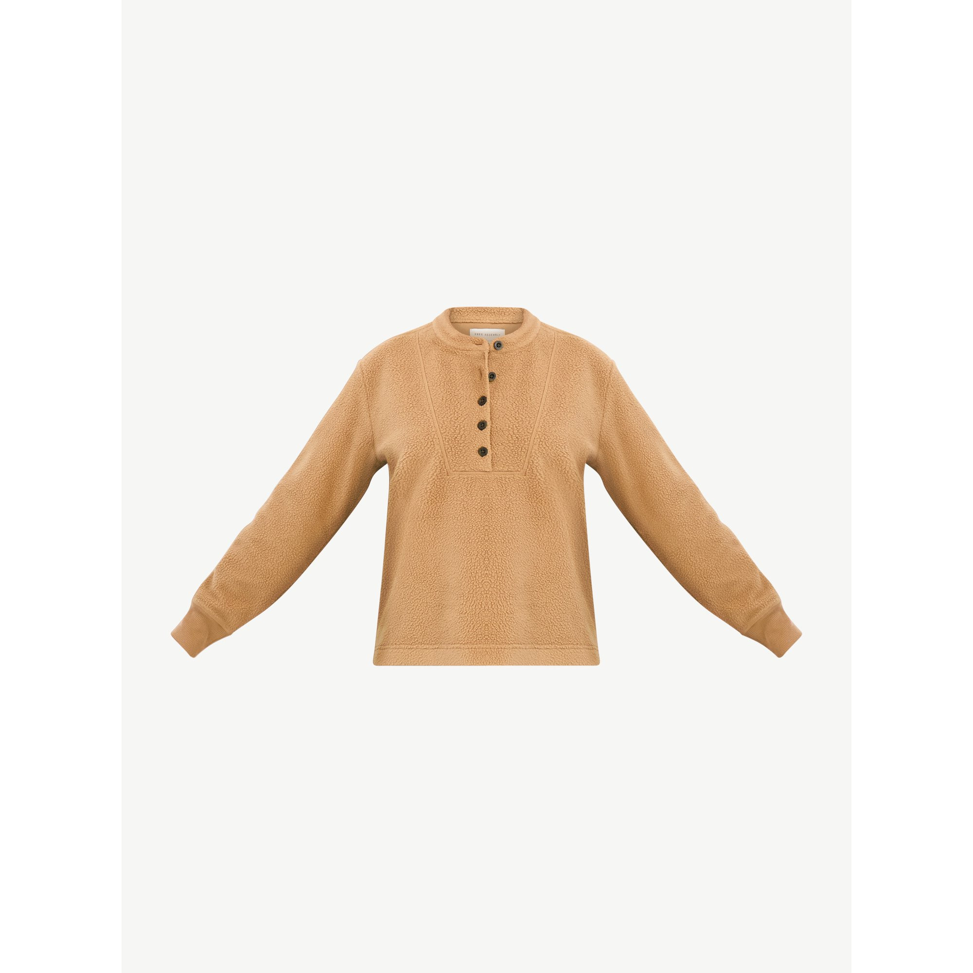 Free Assembly Women's Teddy Henley Top | Walmart (US)