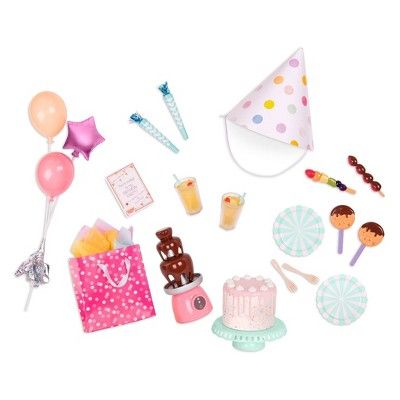 Our Generation Sweet Celebration Birthday Party Accessory Set for 18" Dolls | Target