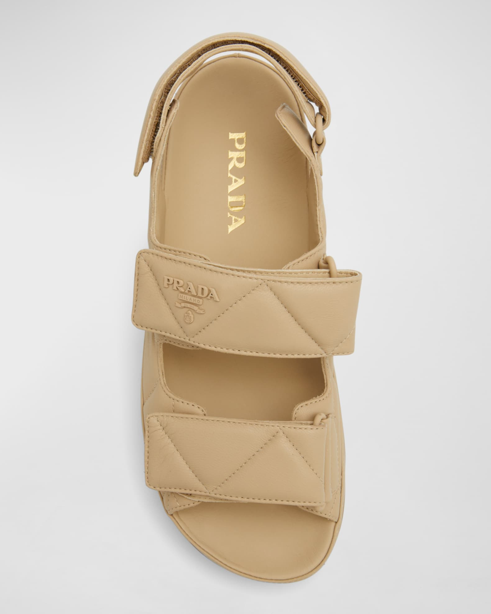 Quilted Leather Slingback Sporty Sandals | Neiman Marcus