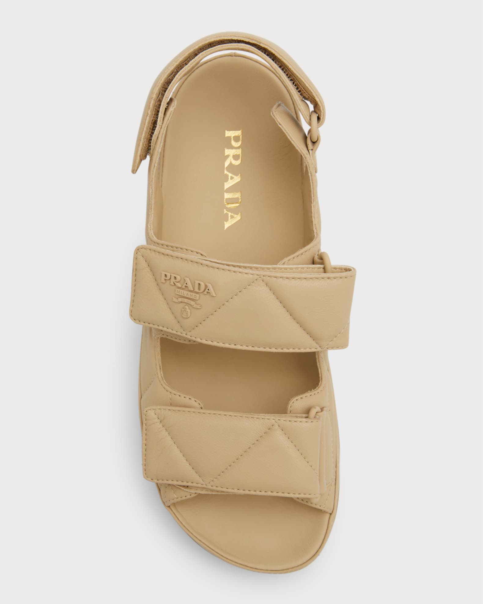 Quilted Leather Slingback Sporty Sandals | Neiman Marcus