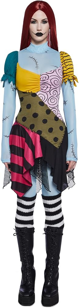 Dolls Kill Nightmare Sally Rag Doll Costume – Halloween Colorblock Outfit by Trickz N' Treatz | Amazon (US)