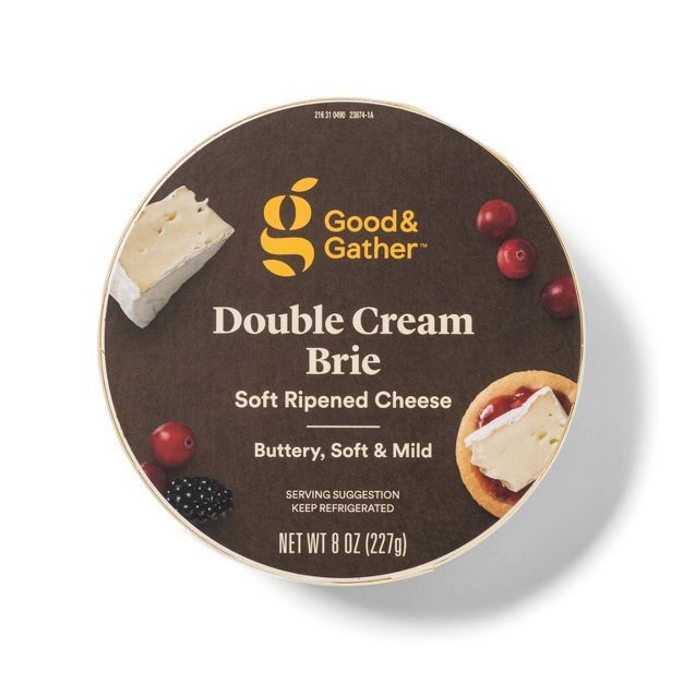 Double Cream Brie Soft Ripened Cheese Round - 8oz - Good & Gather™ | Target