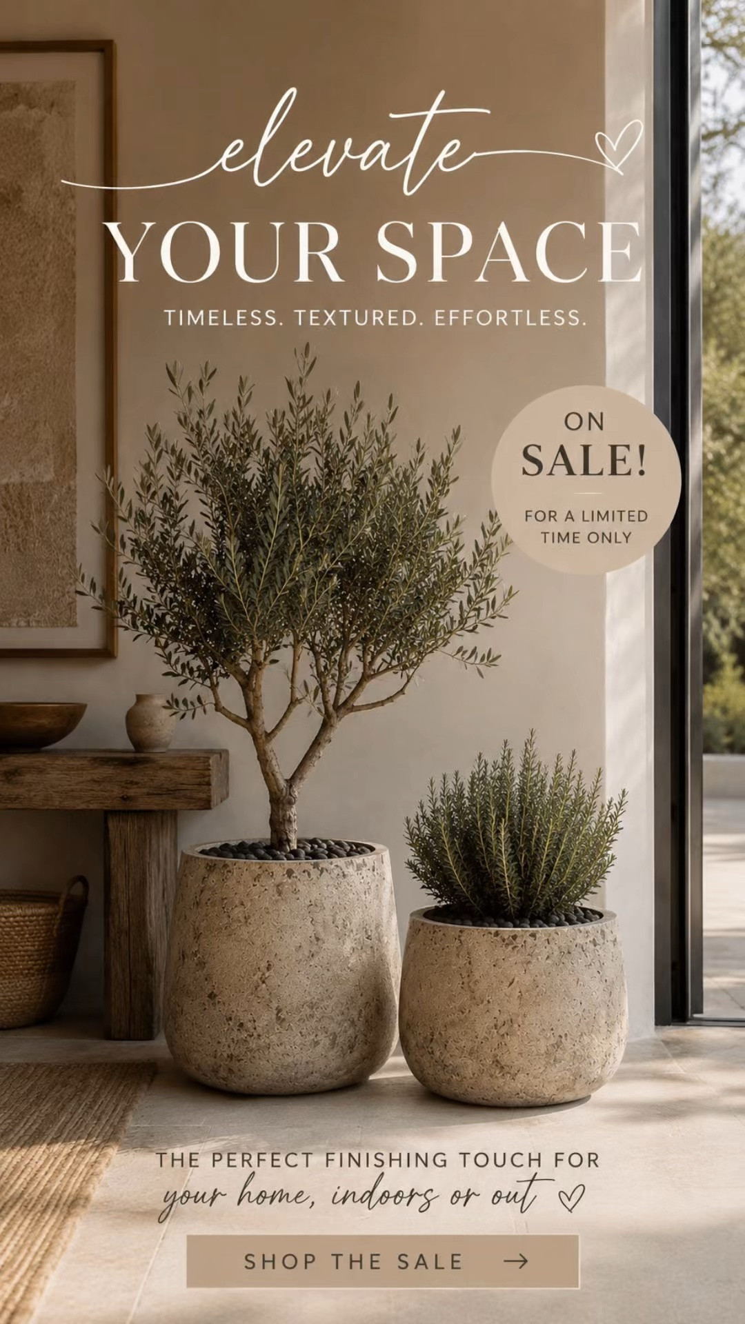 These planters are giving designer look for less—and they’re on sale right now. 
I love the organic texture, timeless shape, and how easily they elevate any space, from an entryway to a patio or living room.
The perfect finishing touch for a Mediterranean-modern or organic modern home. Grab them while the sale lasts! 🤍
-

textured planters, oversized planter pots, stone finish planters, indoor outdoor planters, Mediterranean modern decor, organic modern home, neutral home decor, patio styling ideas, entryway decor inspiration, olive tree planter, affordable home decor finds, designer home accessories, luxury look for less, summer home refresh, modern planter styling, home decor sale.